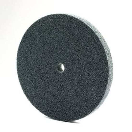 Picture of BriteRite Silicone Carbide Unitized Wheel, Soft/Medium Density, Fine Grade, 6" Dia. x 1/2" Thickness x 1/2" Hole
