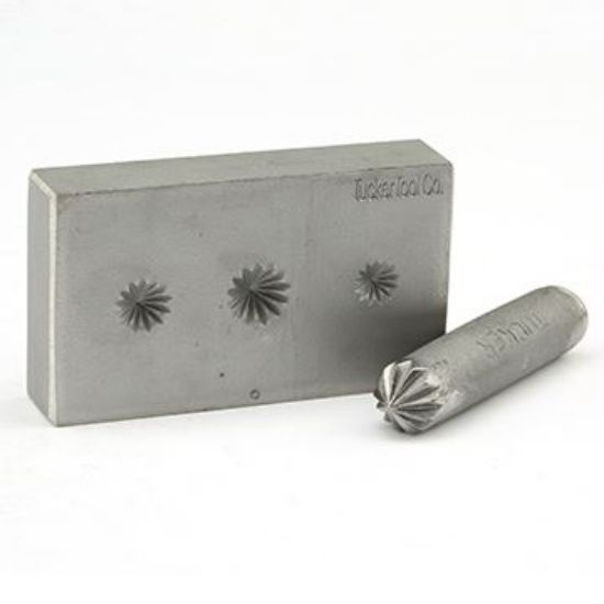 Picture of Three Multiple Flower Impressions, Sizes 3/8, 9/16, 1/2 Inch. Tucker Tool Die Set