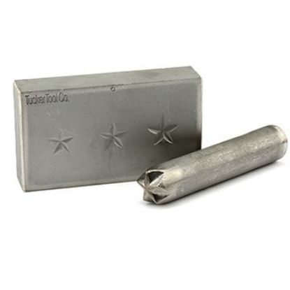 Picture of Three Small Stars, Sizes 3/8", 9/16", 5/8". Tucker Tool Concho Die Set