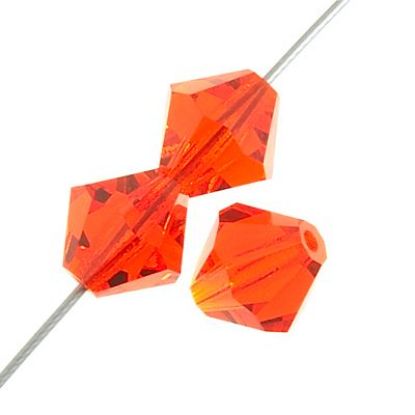 Picture of 6mm Preciosa Bi-Cone, Hyacinth Glass Beads, 5in Strand