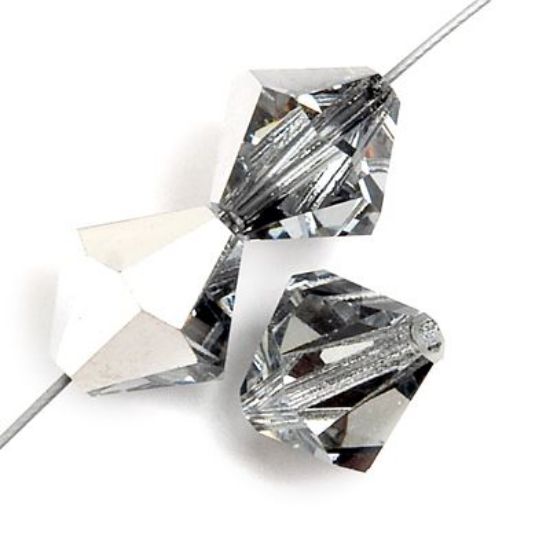 Picture of 6mm Preciosa Bi-Cone, Labrador Glass Beads, 5in Strand