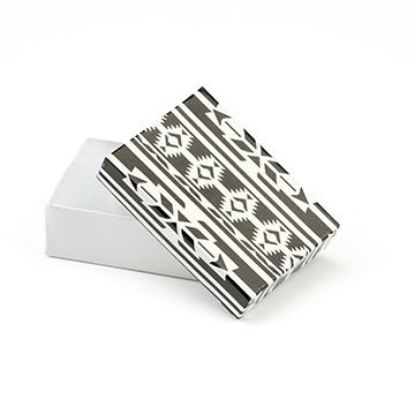 Picture of Black and White Cotton Filled Gift Box, 3-1/4" W x 2-1/4" L x 1" H, Sold individually