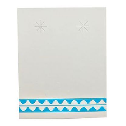 Picture of Grey Earring Card with Turquoise Design, 2-3/8" x 3", Sold per pkg of 100