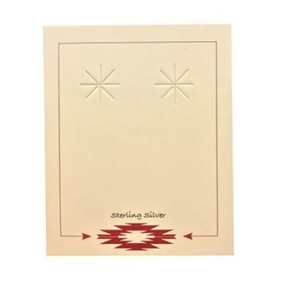 Picture of Tan Earring Card with Red Design, 1-5/8" x 2", Sold per pkg of 100