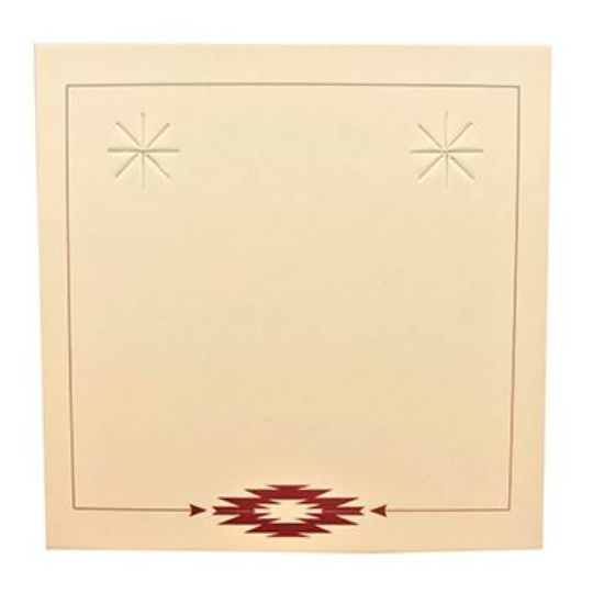 Picture of Tan Earring Card with Red Design, 2-3/8" x 2-3/8", Sold per pkg of 100