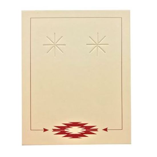 Picture of Tan Earring Card with Red Design, 1-5/8" x 2", Sold per pkg of 100