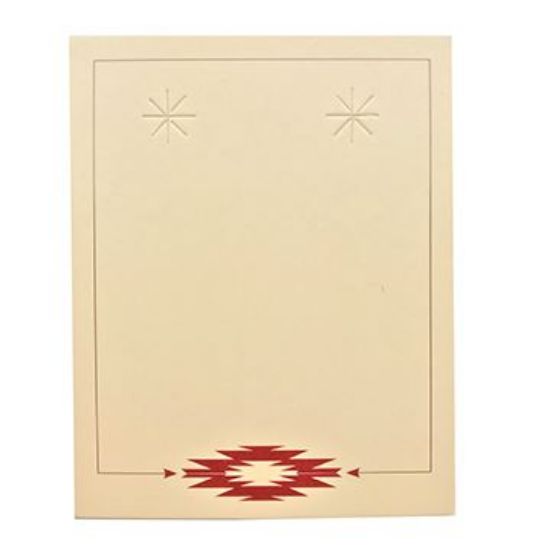 Picture of Tan Earring Card with Red Design, 2-3/8" x 3", Sold per pkg of 100