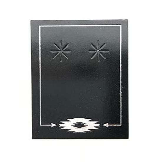 Picture of Black Earring Card with Silver Design, 1-5/8" x 2", Sold per pkg of 100