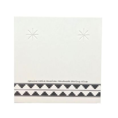 Picture of Grey Earring Card with Black Design, 2-3/8" x 2-3/8", Sold per pkg of 100