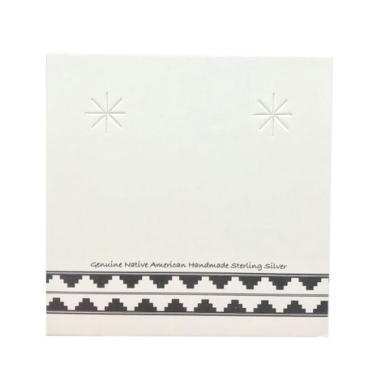 Picture of Grey Earring Card with Black Design, 2-3/8" x 2-3/8", Sold per pkg of 100