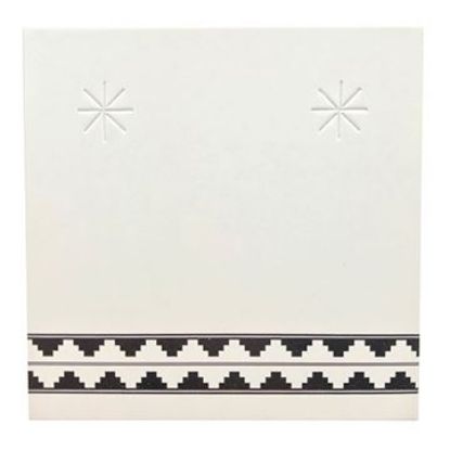 Picture of Grey Earring Card with Black Design, 2-3/8" x 2-3/8", Sold per pkg of 100