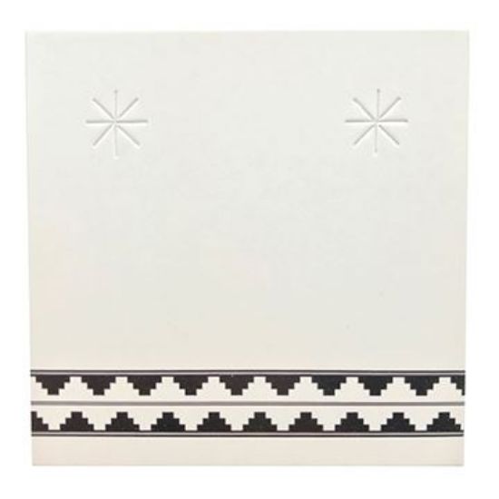 Picture of Grey Earring Card with Black Design, 2-3/8" x 2-3/8", Sold per pkg of 100