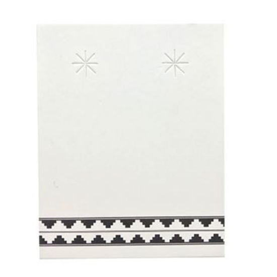 Picture of Grey Earring Card with Black Design, 2-3/8" x 3", Sold per pkg of 100