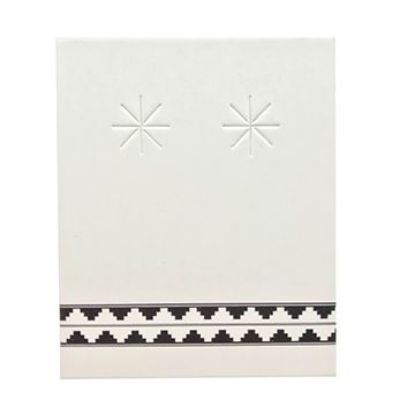 Picture of Grey Earring Card with Black Design, 1-5/8" x 2", Sold per pkg of 100
