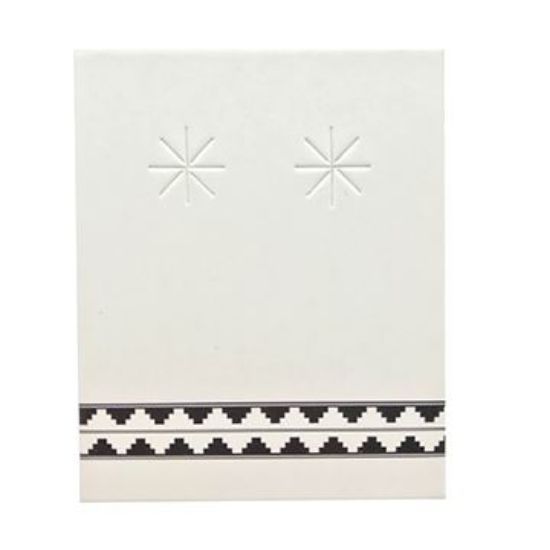 Picture of Grey Earring Card with Black Design, 1-5/8" x 2", Sold per pkg of 100