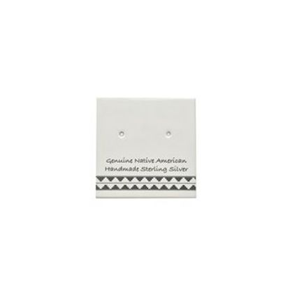 Picture of Grey Earring Card with Black Design, 1" x 1", Sold per pkg of 100