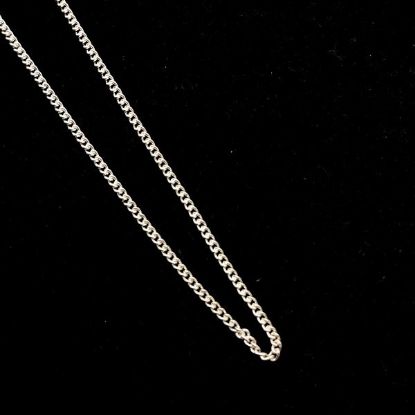Picture of Silver Plated Curb Chain 18 inch x 1.7mm, IMPORTED ECONOMY QUALITY CHAINS: DUE TO THE PRICE, THIS ITEM VARIES IN LENGTH AND SIZE, NO REFUNDS OR EXCHANGES.