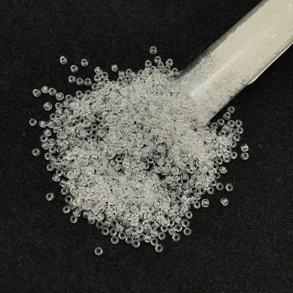 Picture of Size 11 Japanese Seed Beads, Green Crystal/Bright Green Glow in the Dark (#2710), Approximately 25 Grams