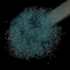 Picture of Size 11 Japanese Seed Beads, Crystal/Bright Blue Glow in the Dark (#2711), Approximately 25 Grams