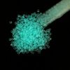 Picture of Size 8 Japanese Seed Beads, Crystal/Bright Blue Glow in the Dark (#2711), Approximately 25 Grams