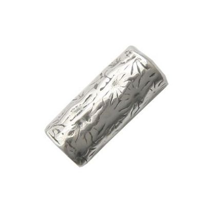Picture of Sterling Silver Stamped Tube Bead 3.5x8mm 2mm Hole