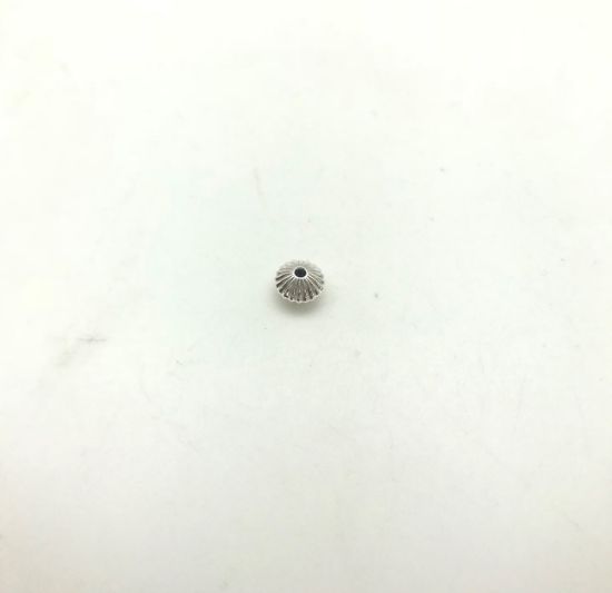 Picture of Sterling Silver Corrugated Rondelle Bead, 4.2x6.2mm