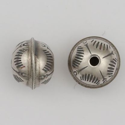 Picture of Sterling Silver Stamped Seam Bead Sunrise 8mm
