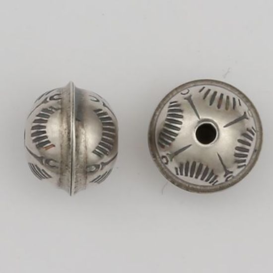 Picture of Sterling Silver Stamped Seam Bead Sunrise 8mm