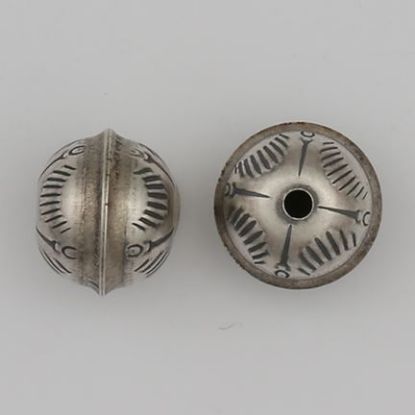 Picture of Sterling Silver Stamped Seam Bead Sunrise 9mm