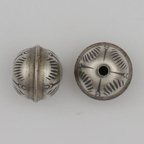 Picture of Sterling Silver Stamped Seam Bead Sunrise 9mm