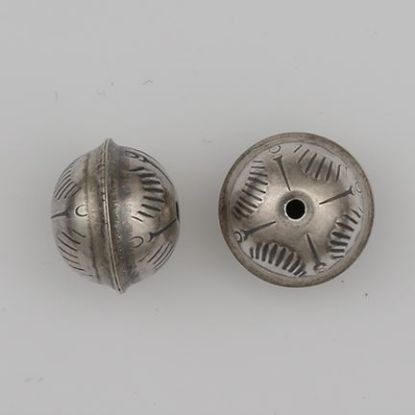 Picture of Sterling Silver Stamped Seam Bead Sunrise 12mm