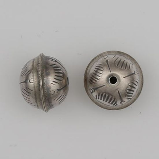 Picture of Sterling Silver Stamped Seam Bead Sunrise 12mm