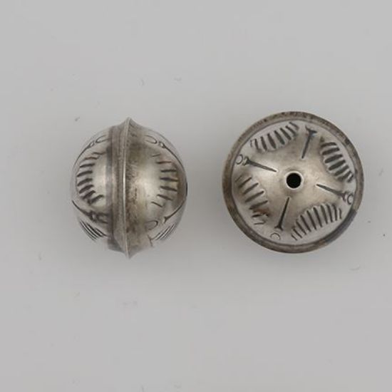 Picture of Sterling Silver Stamped Seam Bead Sunrise 14mm