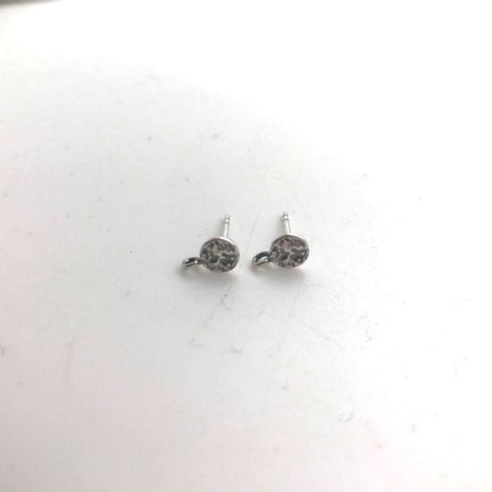 Picture of Sterling Silver Circle Ear Post with Loop, .035"