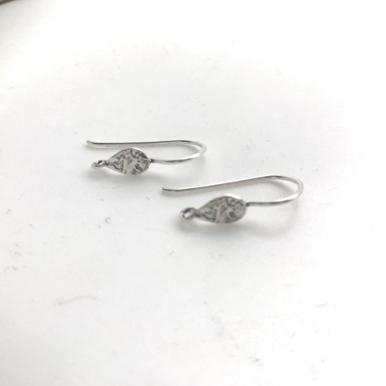 Picture of Sterling Silver Tear Drop Ear Wire with Loop, 0.030"