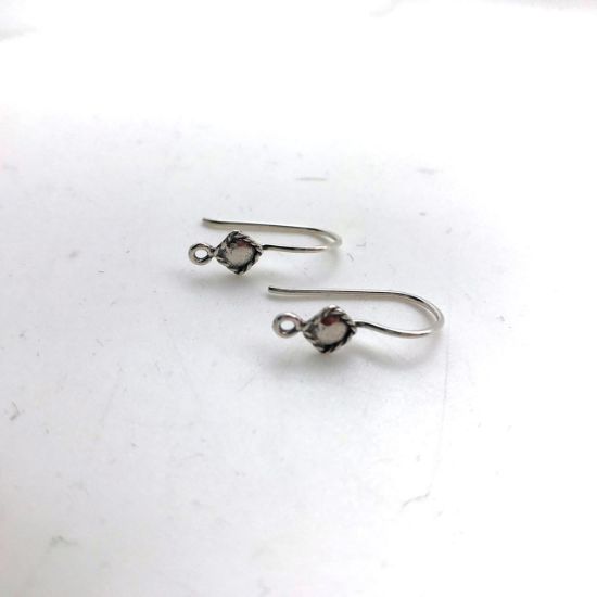 Picture of Sterling Silver Concho Ear Wire with Loop, 0.030"