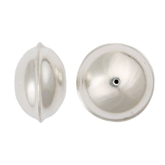 Picture of Sterling Silver Navajo Pearl Plain Bead 28mm