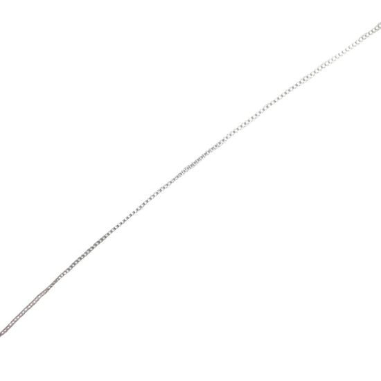 Picture of Sterling Silver Box Chain 22 Inch x 0.70mm. Made in Italy