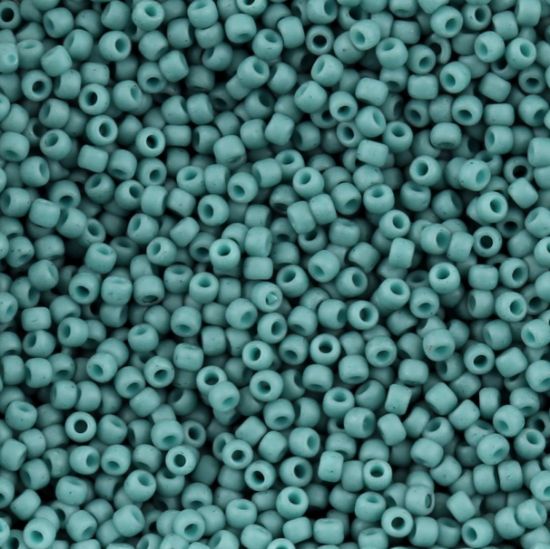 Picture of Size 11 Japanese Seed Beads, Semi-Glazed Turquoise (#2604F), Approximately 25 Grams