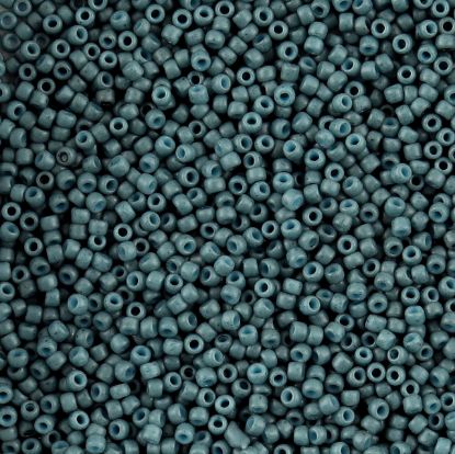 Picture of Size 11 Japanese Seed Beads, Semi-Glazed Blue Turquoise (#2605F), Approximately 25 Grams