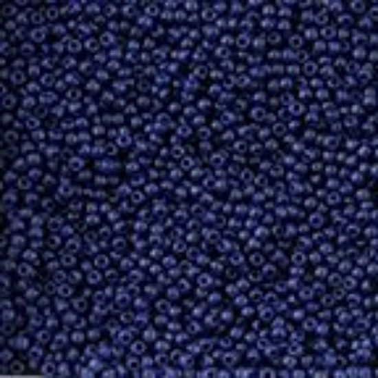 Picture of Size 11 Japanese Seed Beads, Semi-Glazed Navy Blue (#2607F), Approximately 25 Grams