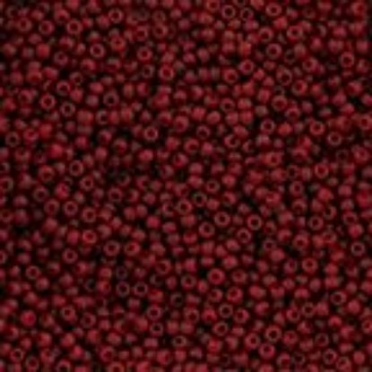 Picture of Size 11 Japanese Seed Beads, Semi-Glazed Dark Red (#2609F), Approximately 25 Grams