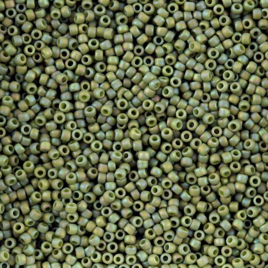 Picture of Size 11 Japanese Seed Beads, Semi-Glazed Honeydew (#2632F), Approximately 25 Grams