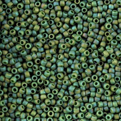 Picture of Size 11 Japanese Seed Beads, Semi-Glazed Clover (#2633F), Approximately 25 Grams