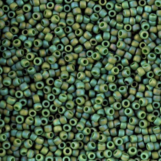 Picture of Size 11 Japanese Seed Beads, Semi-Glazed Clover (#2633F), Approximately 25 Grams