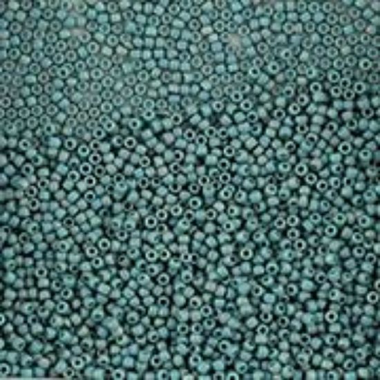 Picture of Size 11 Japanese Seed Beads, Semi-Glazed Turquoise (#2634F), Approximately 25 Grams