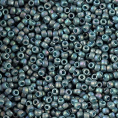 Picture of Size 11 Japanese Seed Beads, Semi-Glazed Blue Turquoise (#2635F), Approximately 25 Grams