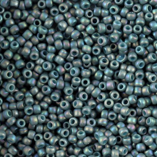 Picture of Size 11 Japanese Seed Beads, Semi-Glazed Blue Turquoise (#2635F), Approximately 25 Grams