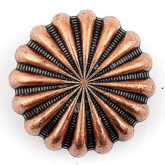 Picture of Copper Plated Oxidized Parachute Concho w/ Screw 25mm