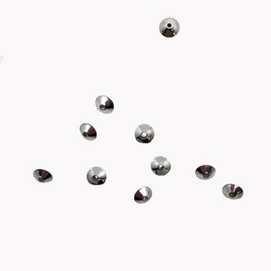 Picture of Sterling Silver Plain Dome Seam Beads 8mm<br />10 Beads